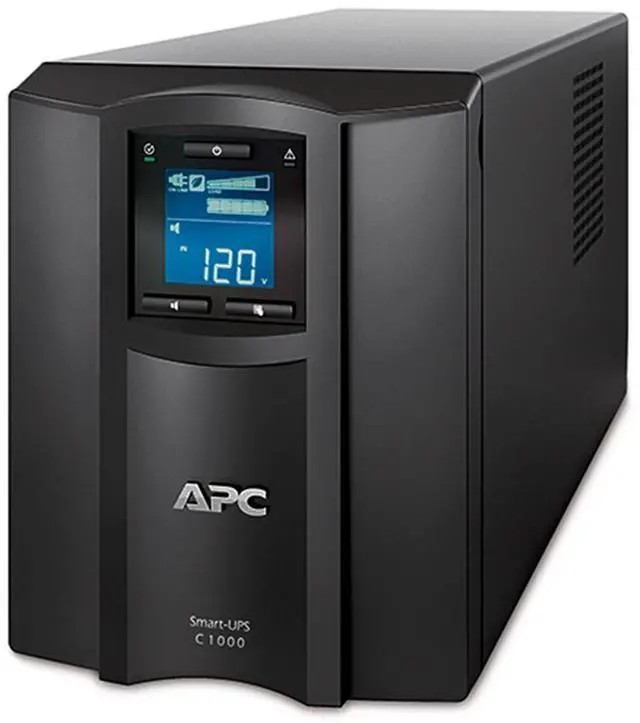 Alt view image 2 of 3 - APC SMC1000 Smart-UPS Battery Power Backup LCD 1000VA 600W 120V Tower Desktop