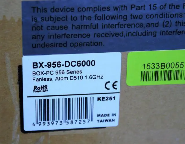 Alt view image 4 of 4 - CONTEC DTx Industrial fanless Metal Box PC BX-956-DC6000 Intel D510 1.66GHz Dual Core 2GB RAM Thin Client