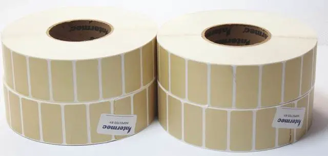 Main image of Lot of 4 Intermec E23067 DuraTran II Gloss Polyester2" x 1" 2823 3" Core Thermal Transfer Labels