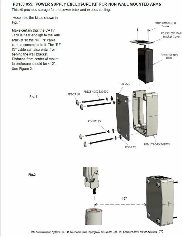 Alt view image 5 of 5 - PDi Communication Systems PD168-055 Enclosure GWN Power Supply Kit
