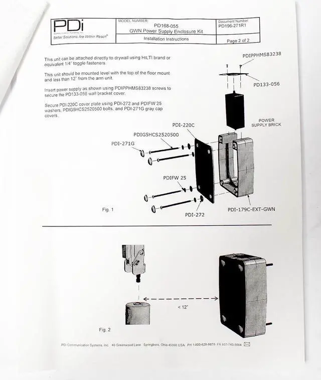 Alt view image 4 of 5 - PDi Communication Systems PD168-055 Enclosure GWN Power Supply Kit