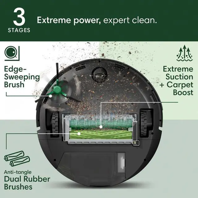 Alt view image 3 of 7 - iRobot Roomba Plus 504 Vac Robot Vacuum with AutoEmpty Dock - Superior Power-Lifting Suction, Advanced AI Navigation, Anti-Tangle, Self-Empties for 75 Days, Avoids Obstacles, LiDAR