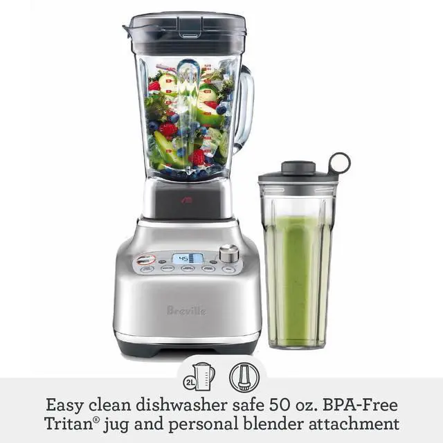 Alt view image 4 of 6 - Breville BBL920BST Super Q Commercial-Grade Home Blender, Black Stainless Steel