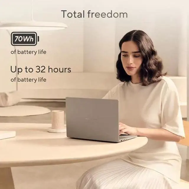 Alt view image 5 of 5 - ASUS - Zenbook A14 14" FHD+ OLED Laptop - Copilot+ PC - Snapdragon X Plus - 16GB RAM - 512GB SSD - Zabriskie Beige