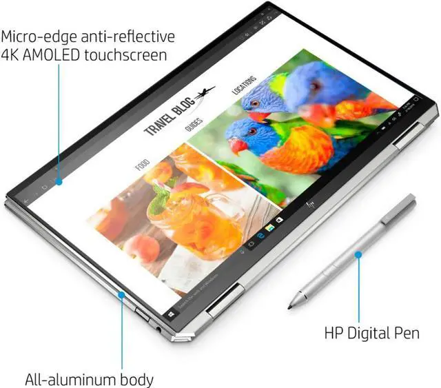 Alt view image 6 of 7 - HP 13-AW0003DX Spectre x360 2-in-1 13.3" 4K Ultra HD Touch-Screen Laptop - Intel Core i5 - 8GB Memory - 256GB SSD - Natural Silver Tablet Notebook