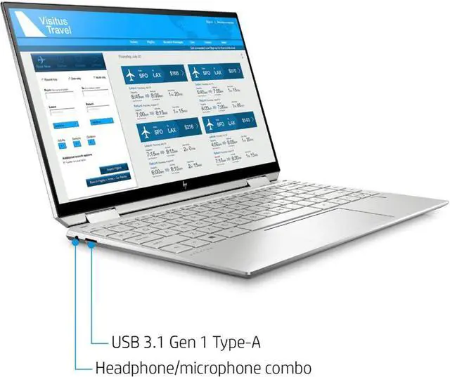 Alt view image 3 of 7 - HP 13-AW0003DX Spectre x360 2-in-1 13.3" 4K Ultra HD Touch-Screen Laptop - Intel Core i5 - 8GB Memory - 256GB SSD - Natural Silver Tablet Notebook