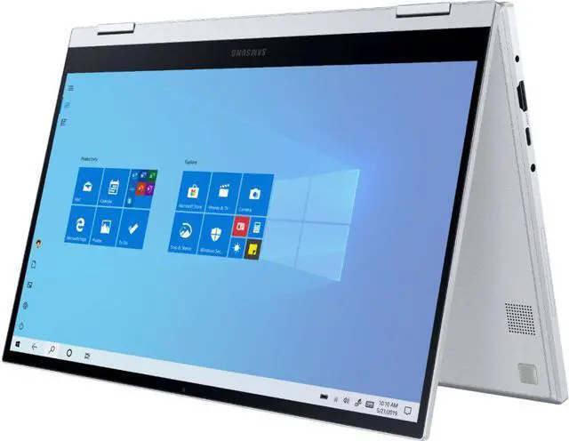 Alt view image 5 of 10 - Samsung - Galaxy Book Flex Alpha 2-in-1 13.3" QLED Touch-Screen Laptop - Intel Core i5 - 8GB Memory - 256GB SSD - Royal Silver NP730QCJ-K01US Tablet Notebook PC Computer