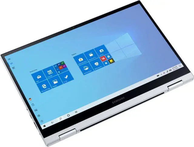 Alt view image 4 of 10 - Samsung - Galaxy Book Flex Alpha 2-in-1 13.3" QLED Touch-Screen Laptop - Intel Core i5 - 8GB Memory - 256GB SSD - Royal Silver NP730QCJ-K01US Tablet Notebook PC Computer