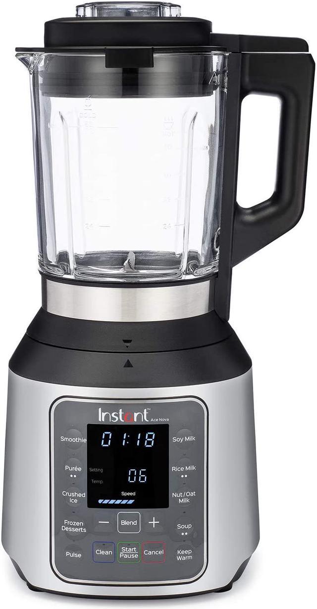 Instant Ace Nova Blender, 56 oz Glass Pitcher, Hot & Cold Settings,  Smoothie, Crushed Ice, Nut Butter, Almond Milk, Purée, and Soup, 10  Adjustable Speeds 