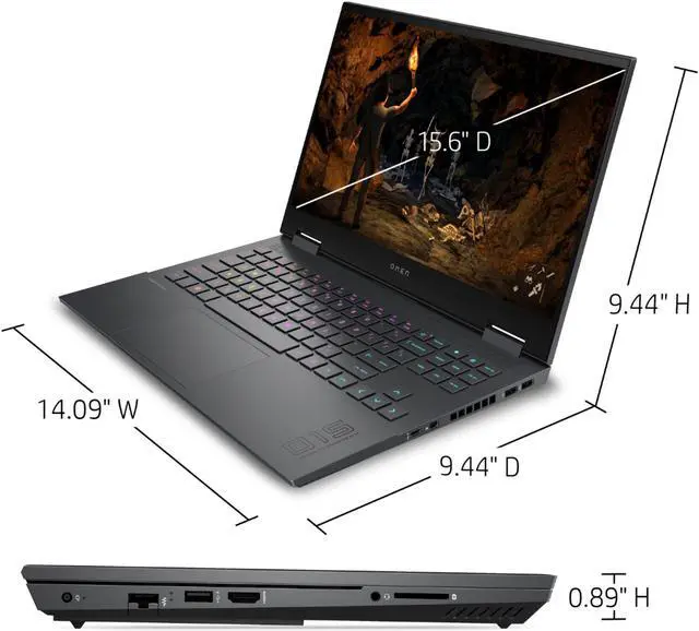 Alt view image 5 of 7 - HP - OMEN Gaming 15.6" Laptop - AMD Ryzen 7 - 8GB Memory - NVIDIA GeForce GTX 1660 Ti - 512GB SSD - Mica Silver Notebook PC Computer 15-EN0013DX