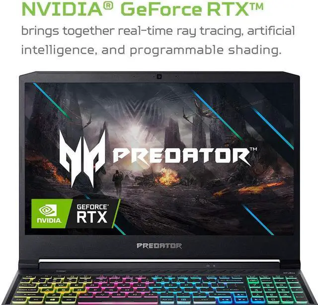 Alt view image 5 of 20 - Acer Predator Helios 300 Gaming Laptop, Intel i7-10750H, NVIDIA GeForce RTX 2060 6GB, 15.6" Full HD 144Hz 3ms IPS Display, 16GB Dual-Channel DDR4, 512GB NVMe SSD, WiFi 6, RGB Keyboard, PH315-53-72XD
