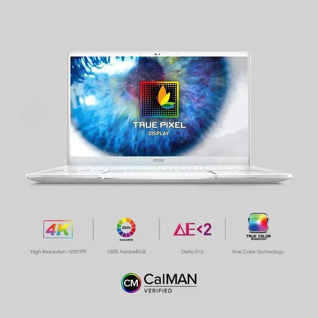 Alt view image 9 of 10 - MSI Laptop Prestige 14 A10SC-230 Intel Core i7 10th Gen 10510U (1.80 GHz) 16 GB LPDDR3 Memory 512 GB NVMe SSD NVIDIA GeForce GTX 1650 Max-Q 14.0" 4K/UHD Windows 10 Pro 64-bit