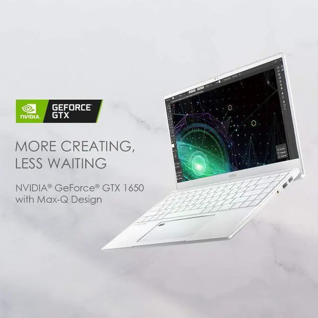 Alt view image 10 of 10 - MSI Laptop Prestige 14 A10SC-230 Intel Core i7 10th Gen 10510U (1.80 GHz) 16 GB LPDDR3 Memory 512 GB NVMe SSD NVIDIA GeForce GTX 1650 Max-Q 14.0" 4K/UHD Windows 10 Pro 64-bit