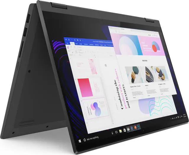 Alt view image 3 of 12 - Lenovo IdeaPad Flex 5 14" FHD Convertible, AMD Ryzen 3 4300U, 4GB RAM, 128GB SSD, Graphite Grey, Windows 10S, 81X2000HUS Laptop Notebook