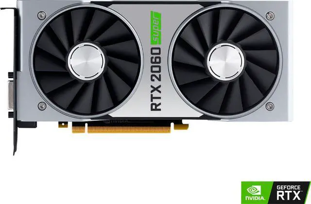 Alt view image 2 of 3 - NVIDIA - GeForce RTX 2060 SUPER 8GB GDDR6 PCI Express Graphics Card - Black/Silver 900-1G160-2560-000