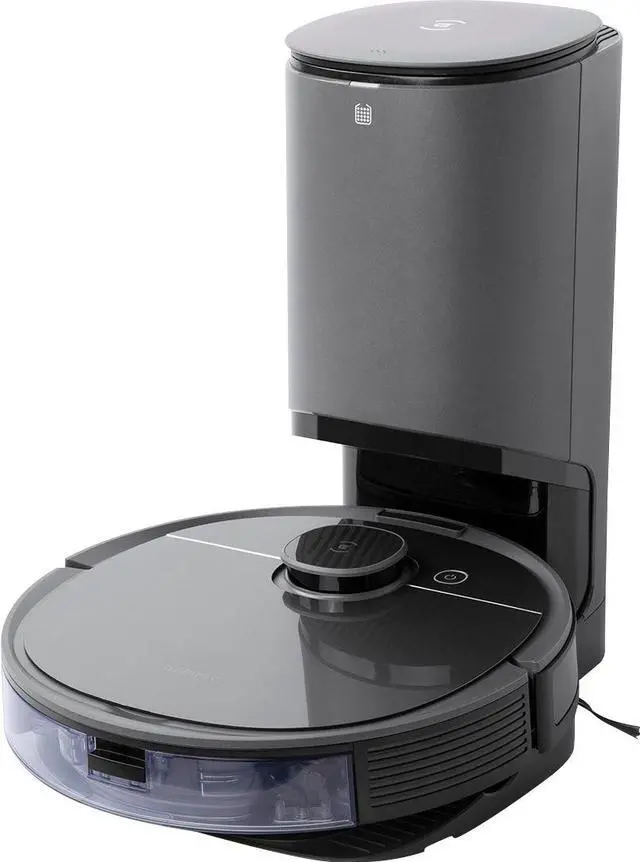 Alt view image 3 of 7 - ECOVACS Robotics - DEEBOT OZMO T8+ Vacuuming and Mopping Robot with Auto-Empty Station - Grey