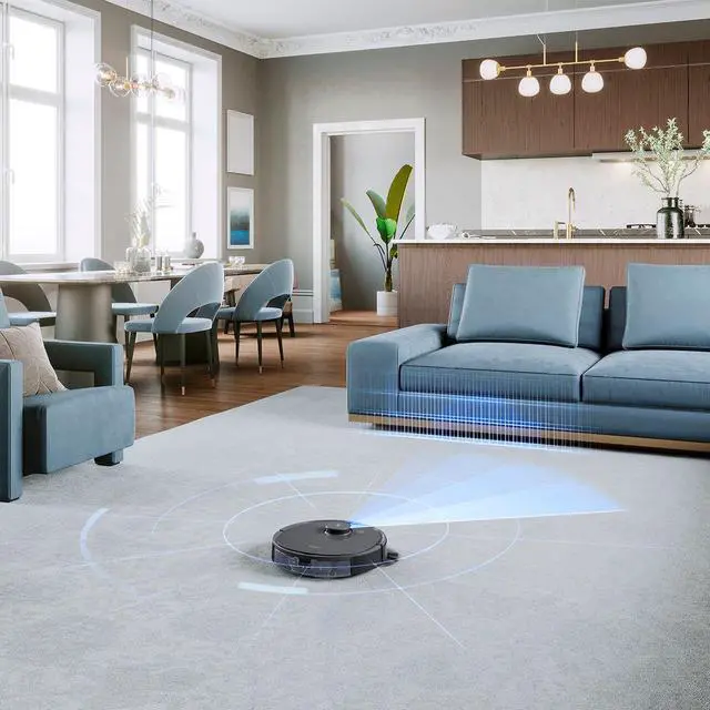 Alt view image 6 of 7 - ECOVACS Robotics - DEEBOT OZMO T8+ Vacuuming and Mopping Robot with Auto-Empty Station - Grey