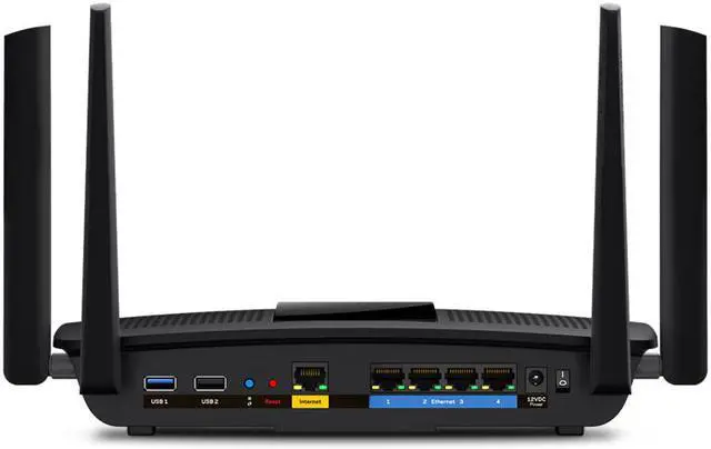 Alt view image 4 of 8 - Linksys AC2600 4x4 MU-MIMO Dual-Band Gigabit Router with USB 3.0 and eSATA (EA8100)