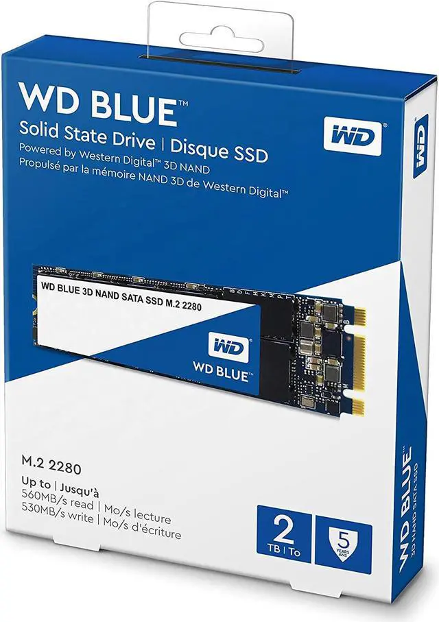 Alt view image 4 of 5 - WD Blue 3D NAND 2TB Internal SSD - SATA III 6Gb/s M.2 2280 Solid State Drive - WDS200T2B0B