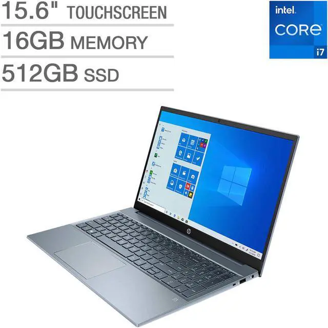Alt view image 4 of 6 - HP Pavilion 15.6" Touchscreen Laptop - 11th Gen Intel Core i7-1165G7
Notebook PC Computer 15-eg0073cl 16GB RAM 512GB SSD