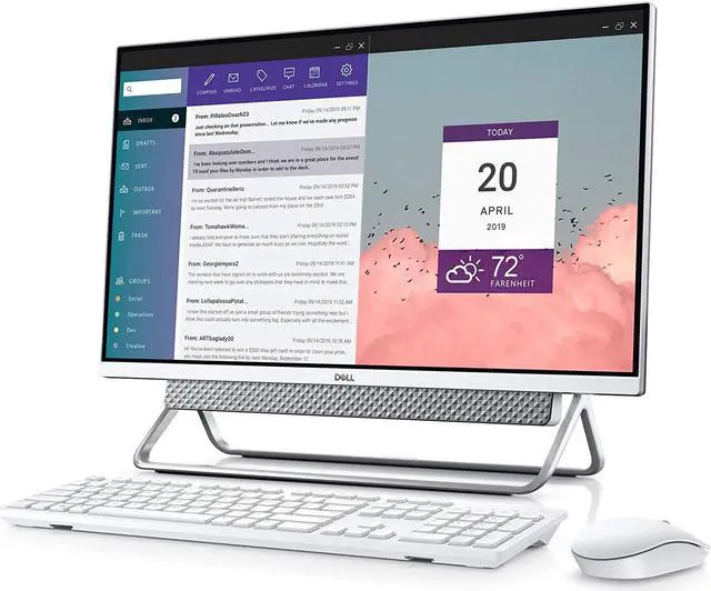 Alt view image 4 of 12 - Dell Inspiron 7700-27 Inch All in One FHD Touch, Intel Core i7, 12GB Memory, 256GB SSD + 1TB Drive, Windows 10 Home, 2 Year On-Site Service (i7700-7996SLV-PUS)