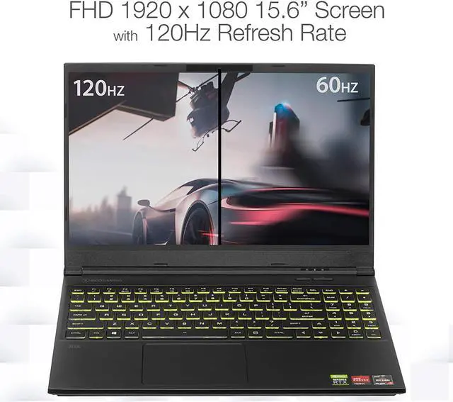 Alt view image 4 of 20 - Evoo Gaming 15.6” Laptop, FHD, 120Hz, AMD Ryzen 7 4800H Processor, NVIDIA GeForce RTX 2060, THX Spatial Audio, 512GB SSD, 16GB RAM, RGB Backlit Keyboard, HD Camera, Windows 10 Home, Black (EG-LP7-BK)