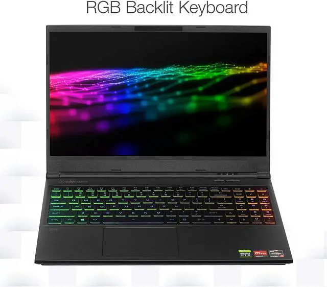 Alt view image 6 of 20 - Evoo Gaming 15.6” Laptop, FHD, 120Hz, AMD Ryzen 7 4800H Processor, NVIDIA GeForce RTX 2060, THX Spatial Audio, 512GB SSD, 16GB RAM, RGB Backlit Keyboard, HD Camera, Windows 10 Home, Black (EG-LP7-BK)