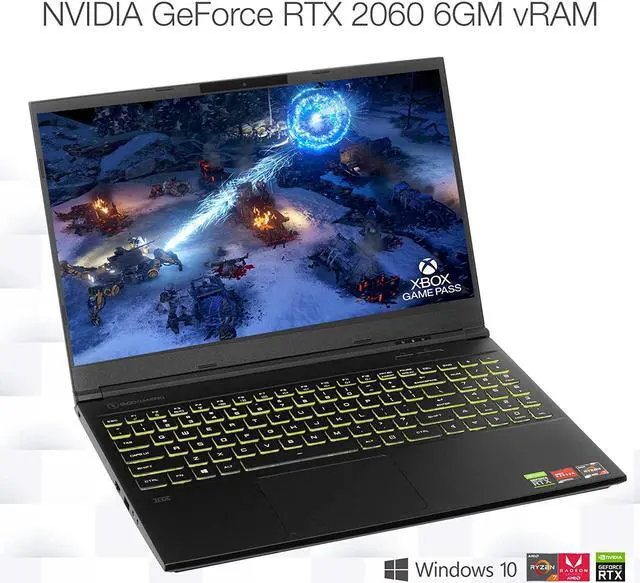 Alt view image 2 of 20 - Evoo Gaming 15.6” Laptop, FHD, 120Hz, AMD Ryzen 7 4800H Processor, NVIDIA GeForce RTX 2060, THX Spatial Audio, 512GB SSD, 16GB RAM, RGB Backlit Keyboard, HD Camera, Windows 10 Home, Black (EG-LP7-BK)