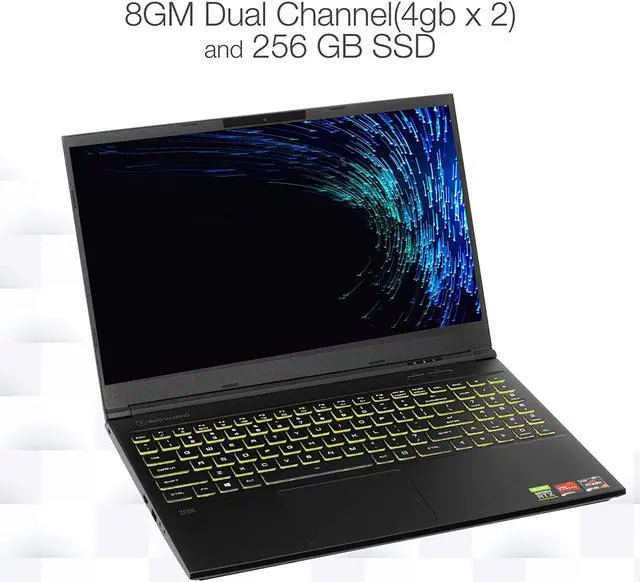 Alt view image 2 of 7 - Evoo Gaming 15.6” Laptop, FHD, 60Hz, Intel Core i5-10300H Processor, NVIDIA GeForce GTX 1650, THX Spatial Audio, 256GB SSD, 8GB RAM, RGB Backlit Keyboard, HD Camera, Windows 10 Home, Black, EG-LP10-BK