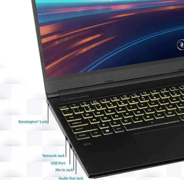 Alt view image 7 of 7 - Evoo Gaming 15.6” Laptop, FHD, 60Hz, Intel Core i5-10300H Processor, NVIDIA GeForce GTX 1650, THX Spatial Audio, 256GB SSD, 8GB RAM, RGB Backlit Keyboard, HD Camera, Windows 10 Home, Black, EG-LP10-BK