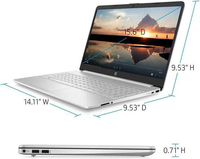 Alt view image 5 of 7 - HP 15-Inch FHD Laptop, 10th Gen Intel Core i5-1035G1, 8 GB RAM, 256 GB Solid-State Drive, Windows 10 Home (15-dy1036nr, Natural Silver) (2Z289UA#ABA)