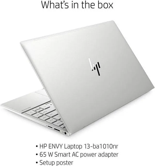 Alt view image 2 of 5 - HP Envy 13 Laptop, Intel Core i7-1165G7, 8 GB DDR4 RAM, 256 GB SSD Storage, 13.3-inch FHD Touchscreen Display, Windows 10 Home with Fingerprint Reader, Camera Kill Switch (13-ba1010nr, 2020 Model)