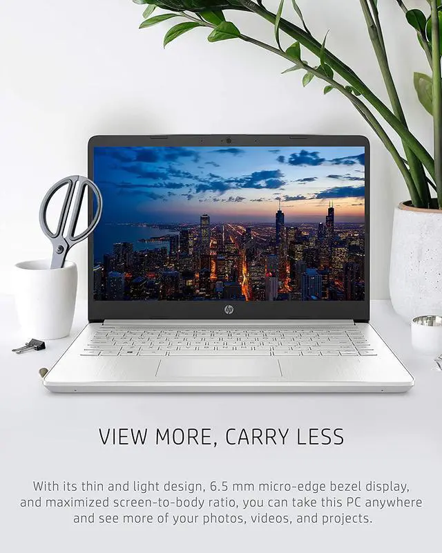 Alt view image 6 of 8 - HP 14 Laptop, 11th Gen Intel Core i3-1115G4, 4 GB RAM, 128 GB SSD Storage, 14-inch Full HD Display, Windows 10 in S Mode, Long Battery Life, HP Fast-Charge, Thin & Light Design (14-dq2020nr, 2021)