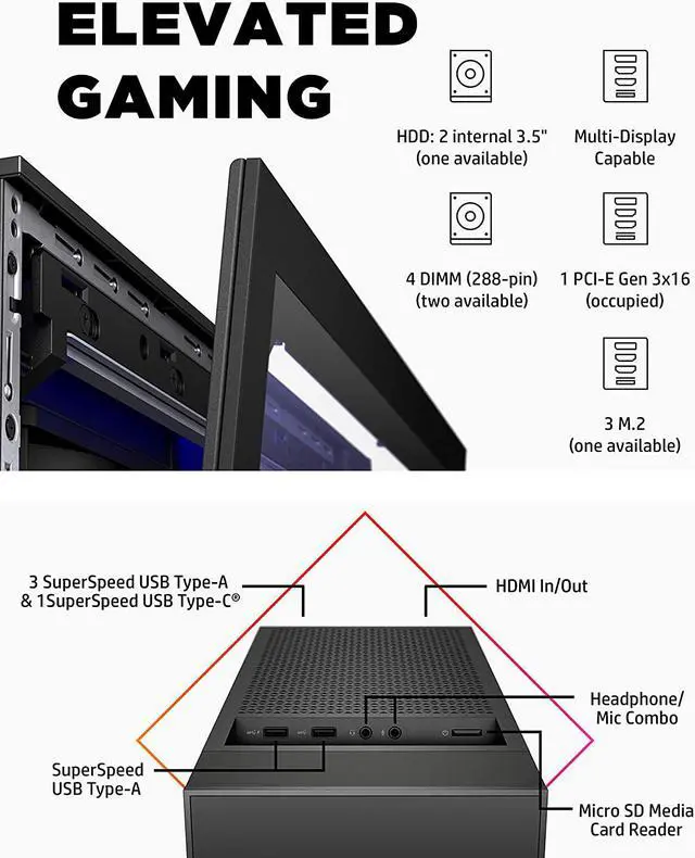 Alt view image 2 of 4 - OMEN 30L Gaming Desktop PC, NVIDIA GeForce RTX 3080 Graphics Card, 10th Generation Intel Core i9-10900K Processor, 32 GB RAM, 1 TB SSD and 2 TB Hard Drive, Windows 10 Home (GT13-0093, 2020) Computer