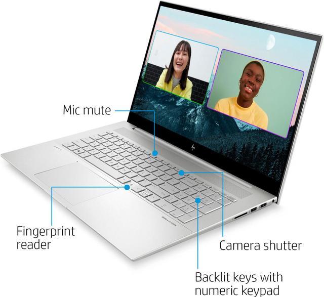 Alt view image 2 of 7 - HP - ENVY 17.3" Touch-Screen Laptop - Intel Core i7 - 12GB Memory - 512GB SSD + 32GB Intel Optane - Natural Silver Notebook 17m-ch0013dx