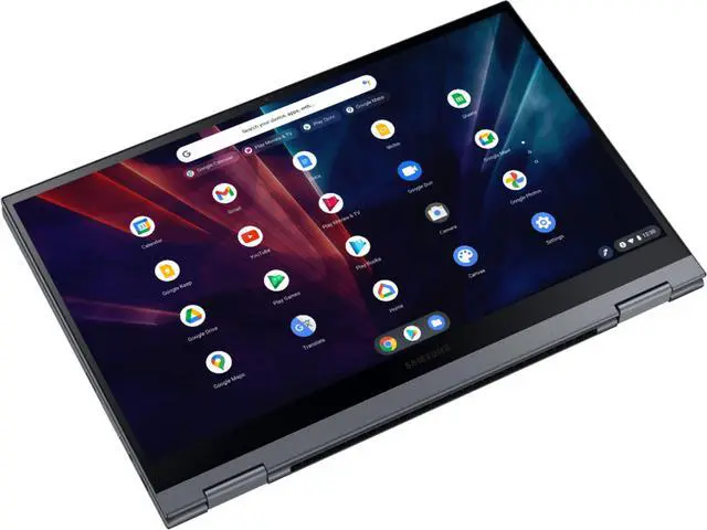 Alt view image 3 of 9 - Samsung - Galaxy Chromebook 2 - 13.3" QLED Touch-Screen - Intel® Core™ i3 - 8GB Memory - 128GB eMMC - Mercury Gray XE530QDA-KB1US Laptop Notebook
