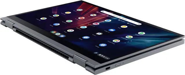 Alt view image 4 of 9 - Samsung - Galaxy Chromebook 2 - 13.3" QLED Touch-Screen - Intel® Core™ i3 - 8GB Memory - 128GB eMMC - Mercury Gray XE530QDA-KB1US Laptop Notebook