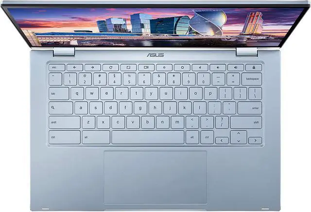 Alt view image 4 of 6 - ASUS Chromebook Flip C433 2 in 1 Laptop, 14" Touchscreen FHD NanoEdge Display, Intel Core m3-8100Y Processor, 8GB RAM, 64GB eMMC Storage, Backlit Keyboard, Silver, Chrome OS, C433TA-AS384T
