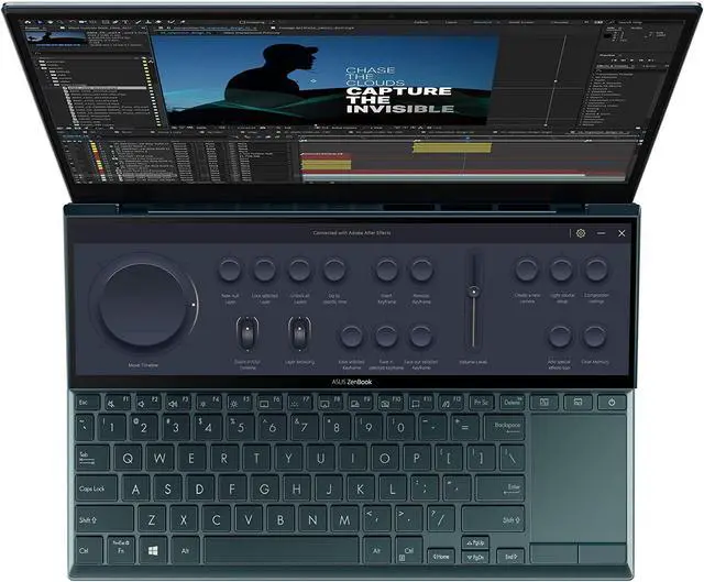 Alt view image 2 of 7 - ASUS ZenBook Duo 14 UX482 14” FHD NanoEdge Touch Display, Intel Evo Platform, Core i7-1165G7, 8GB RAM, 512GB PCIe SSD, Innovative ScreenPad Plus, Windows 10 Home, Celestial Blue, UX482EA-DS71T