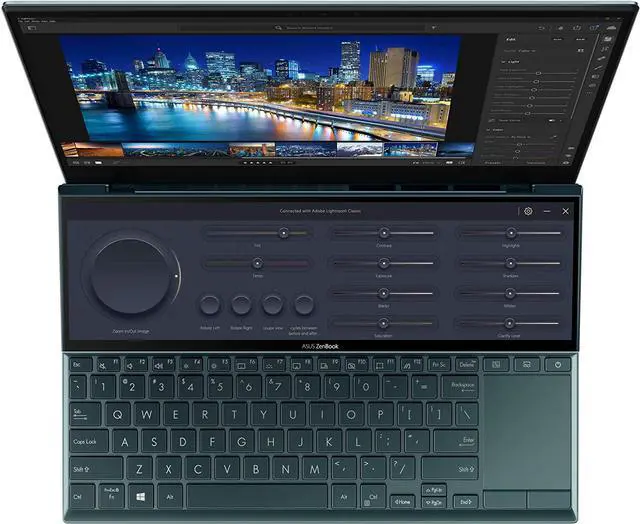 Alt view image 7 of 7 - ASUS ZenBook Duo 14 UX482 14” FHD NanoEdge Touch Display, Intel Evo Platform, Core i7-1165G7, 8GB RAM, 512GB PCIe SSD, Innovative ScreenPad Plus, Windows 10 Home, Celestial Blue, UX482EA-DS71T