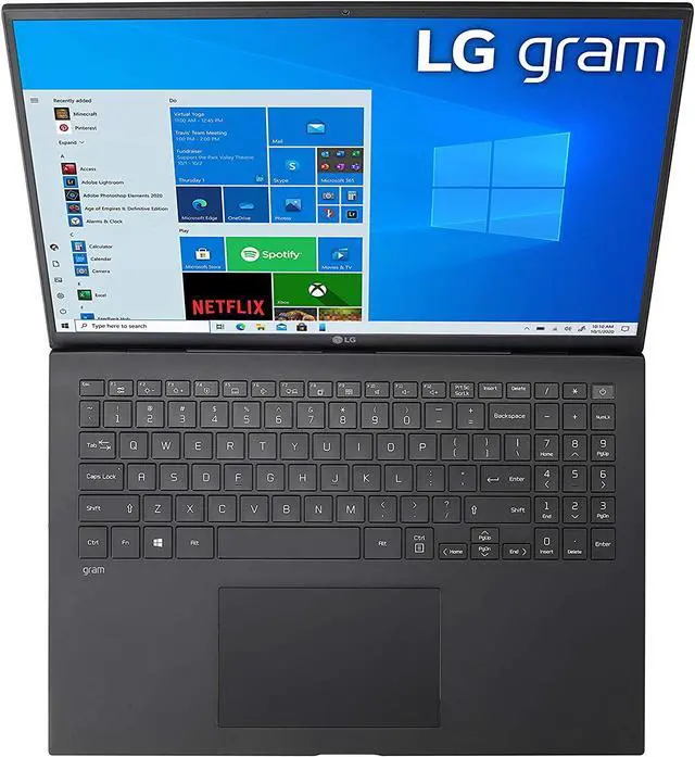 Alt view image 6 of 20 - LG Gram 16Z90P - 16" WGXGA (2560x1600) Ultra-Lightweight Laptop, Intel evo with 11th gen CORE i7 1165G7 CPU , 16GB RAM, 256GB SSD, Alexa Built-in, 19.5 Hours Battery, Thunderbolt 4, Black - 2021