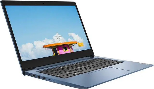 Alt view image 3 of 20 - Lenovo IdeaPad 1 14 14.0" Laptop, 14.0" HD (1366 x 768) Display, Intel Celeron N4020 Processor, 4GB DDR4 RAM, 64 GB SSD Storage, Intel UHD Graphics 600, Win 10 in S Mode, 81VU0079US, Ice Blue