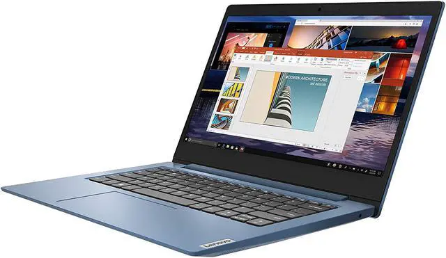 Alt view image 7 of 20 - Lenovo IdeaPad 1 14 14.0" Laptop, 14.0" HD (1366 x 768) Display, Intel Celeron N4020 Processor, 4GB DDR4 RAM, 64 GB SSD Storage, Intel UHD Graphics 600, Win 10 in S Mode, 81VU0079US, Ice Blue