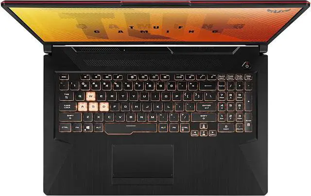 Alt view image 2 of 14 - ASUS TUF Gaming F17 Gaming Laptop, 17.3” FHD IPS-Type Display, Intel Core i5-10300H, GeForce GTX 1650 Ti, 8GB DDR4, 512GB PCIe SSD, RGB Keyboard, Windows 10, Bonfire Black, FX706LI-RS53