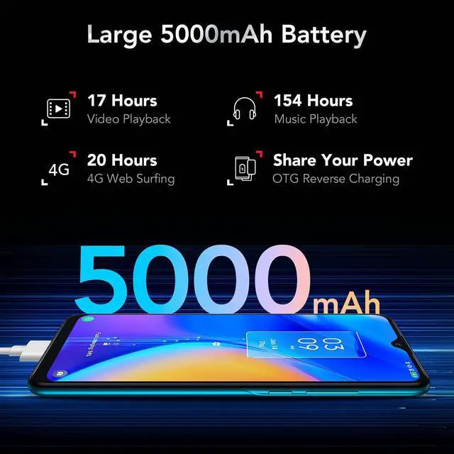 Alt view image 5 of 6 - TCL 20 SE 6.82" Unlocked Cellphone, 4GB RAM + 128GB ROM, US Version Android 11 Smartphone with 48MP Rear AI Quad-Camera, 5000mAh Big Battery, Dual Speaker, OTG Reverse Charging Octa-Core, Aurora Green
