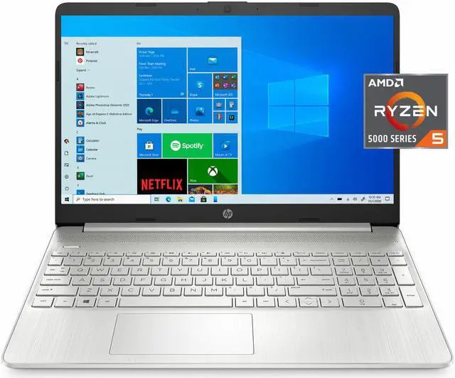 Main image of HP 15.6" FHD, Ryzen 5-5500, 8GB RAM, 256GB SSD, Silver 15-ef2127wm Laptop Notebook