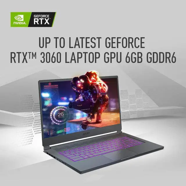 Alt view image 7 of 14 - MSI Stealth 15M Gaming Laptop: 15.6" 144Hz FHD 1080p Display, Intel Core i7-11375H, NVIDIA GeForce RTX 3060, 16GB, 512GB SSD, Thunderbolt 4, WiFi 6, Win10, Carbon Gray (A11UEK-009) Notebook