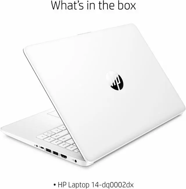 Alt view image 4 of 6 - HP - 14" Laptop - Intel Celeron - 4GB Memory - 64GB eMMC - Snowflake white
14-dq0002dx Notebook