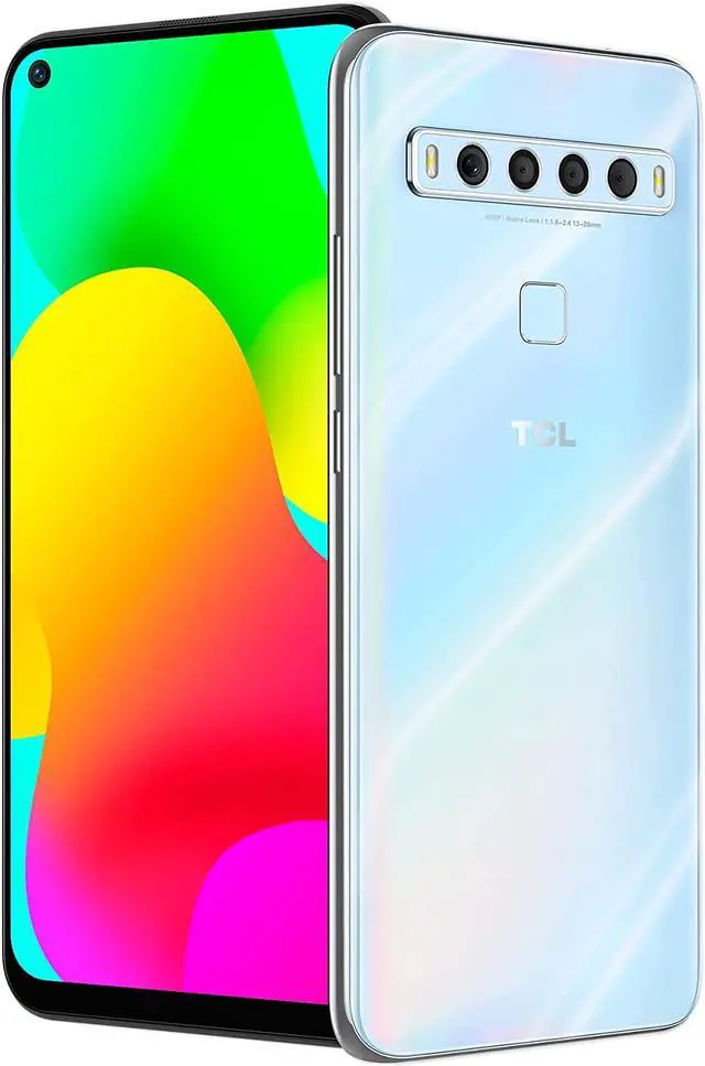 Alt view image 3 of 7 - TCL 10L, Unlocked Android Smartphone with 6.53" FHD + LCD Display, 48MP Quad Rear Camera System, 64GB+6GB RAM, 4000mAh Battery - Arctic White