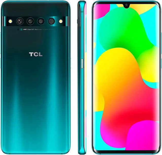 Main image of TCL 10 Pro Unlocked Android Smartphone with 6.47" AMOLED FHD + Display, 64MP Quad Rear Camera System, 128GB+6GB RAM, 4500mAh Fast Charging Battery - Forest Mist Green
